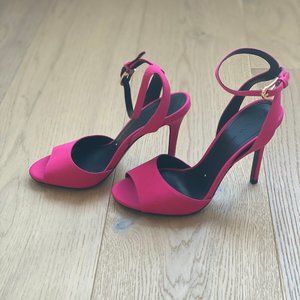 Stella Luna Pink Satin Stiletto Sandals (Like New)